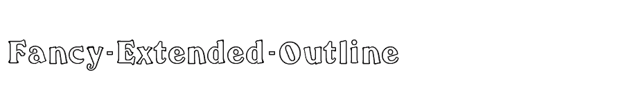 font Fancy-Extended-Outline download