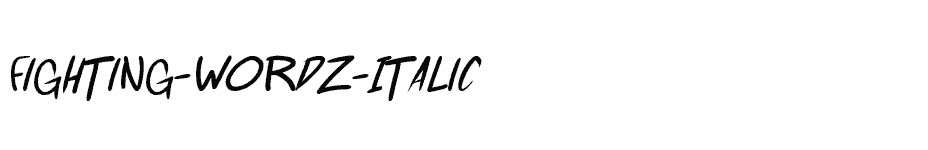 font Fighting-wordz-Italic download