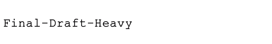 font Final-Draft-Heavy download