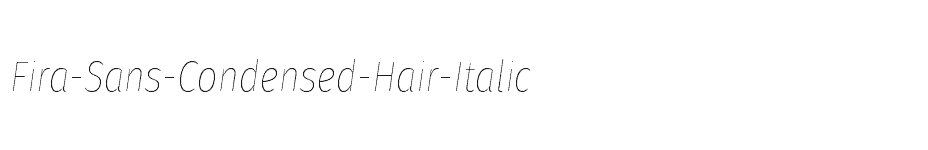font Fira-Sans-Condensed-Hair-Italic download