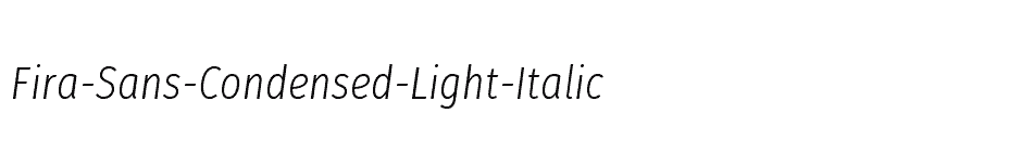 font Fira-Sans-Condensed-Light-Italic download