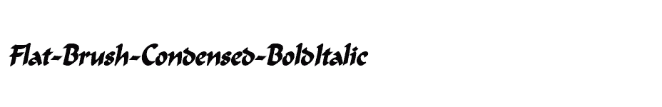 font Flat-Brush-Condensed-BoldItalic download