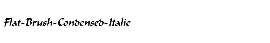 font Flat-Brush-Condensed-Italic download