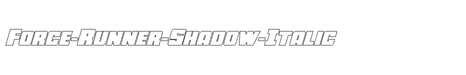 font Force-Runner-Shadow-Italic download