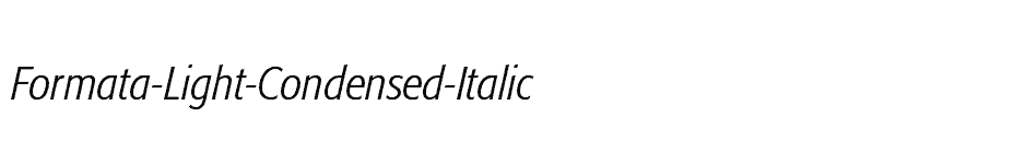 font Formata-Light-Condensed-Italic download