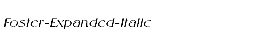 font Foster-Expanded-Italic download