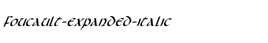 font Foucault-Expanded-Italic download