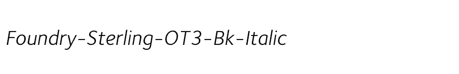 font Foundry-Sterling-OT3-Bk-Italic download
