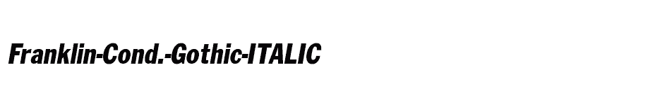 font Franklin-Cond.-Gothic-ITALIC download