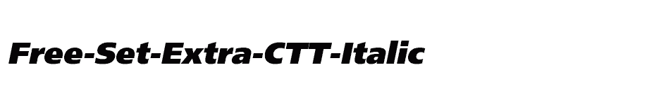 font Free-Set-Extra-CTT-Italic download