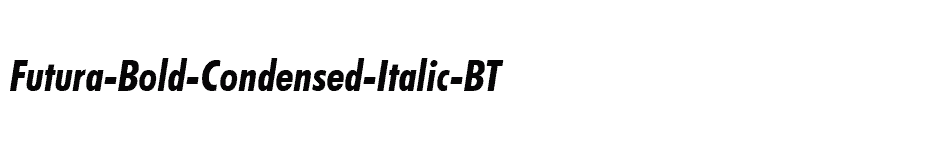 font Futura-Bold-Condensed-Italic-BT download