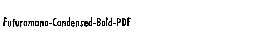 font Futuramano-Condensed-Bold-PDF download