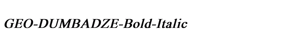 font GEO-DUMBADZE-Bold-Italic download