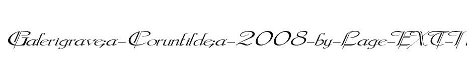 font Galerìa-Coruña-2008-by-Lage-EXT-NRM-Italic download