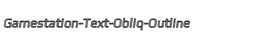 font Gamestation-Text-Obliq-Outline download