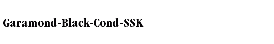 font Garamond-Black-Cond-SSK download