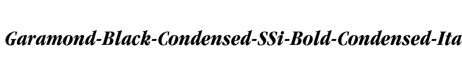 font Garamond-Black-Condensed-SSi-Bold-Condensed-Italic download
