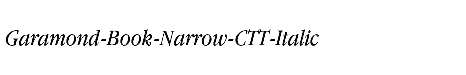 font Garamond-Book-Narrow-CTT-Italic download