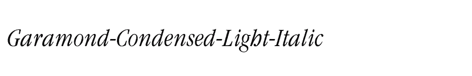 font Garamond-Condensed-Light-Italic download