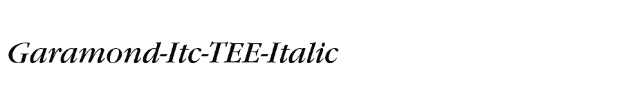 font Garamond-Itc-TEE-Italic download