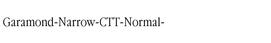 font Garamond-Narrow-CTT-Normal- download