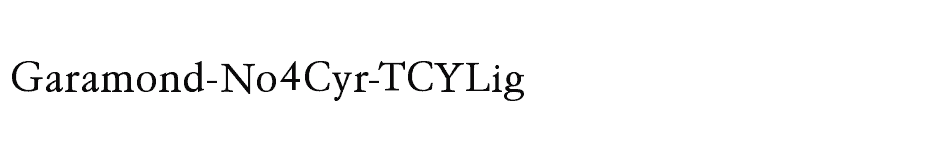 font Garamond-No4Cyr-TCYLig download