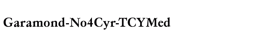 font Garamond-No4Cyr-TCYMed download