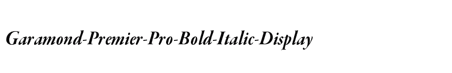 font Garamond-Premier-Pro-Bold-Italic-Display download