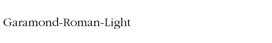 font Garamond-Roman-Light download