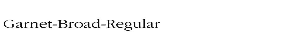 font Garnet-Broad-Regular download