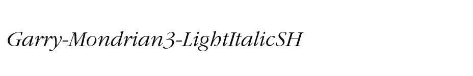 font Garry-Mondrian3-LightItalicSH download