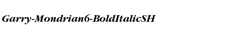 font Garry-Mondrian6-BoldItalicSH download