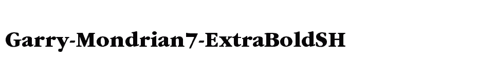 font Garry-Mondrian7-ExtraBoldSH download