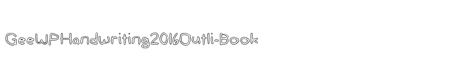 font GeeWPHandwriting2016Outli-Book download