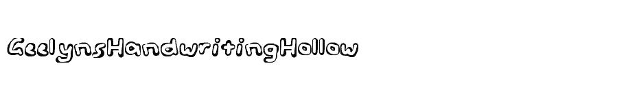 font GeelynsHandwritingHollow download