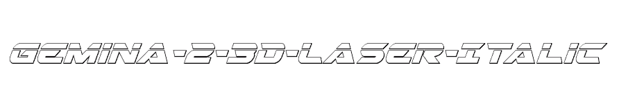 font Gemina-2-3D-Laser-Italic download