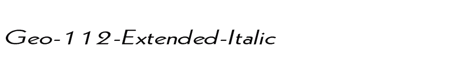 font Geo-112-Extended-Italic download