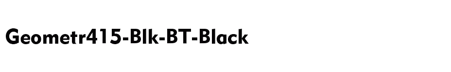 font Geometr415-Blk-BT-Black download