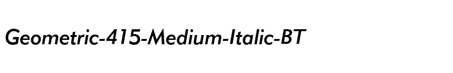font Geometric-415-Medium-Italic-BT download