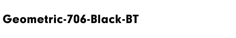 font Geometric-706-Black-BT download