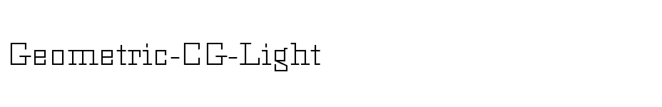 font Geometric-CG-Light download