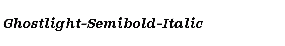 font Ghostlight-Semibold-Italic download