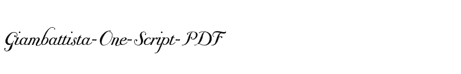 font Giambattista-One-Script-PDF download