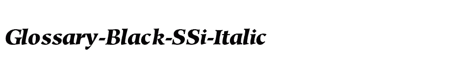 font Glossary-Black-SSi-Italic download