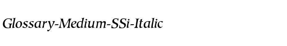 font Glossary-Medium-SSi-Italic download