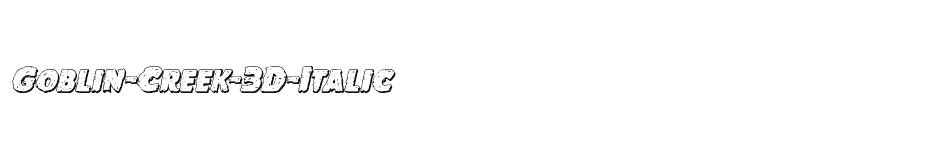 font Goblin-Creek-3D-Italic download