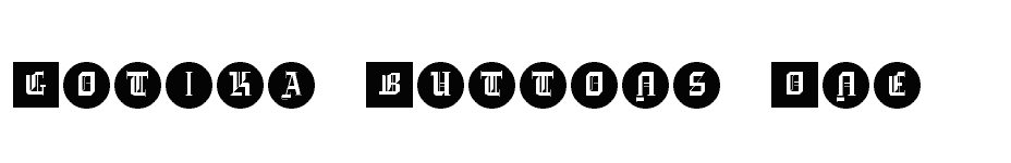 font Gotika-Buttons-One download