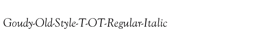 font Goudy-Old-Style-T-OT-Regular-Italic download