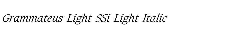 font Grammateus-Light-SSi-Light-Italic download