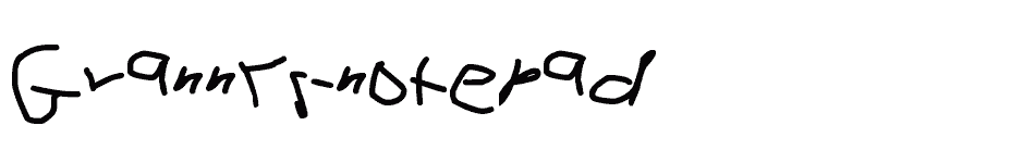font Grannys-notepad download